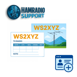 qsl card print design for ham radio operators double sided